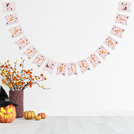 Niedliches Rosa Halloween Party zum Geburtstag Wimpelkette