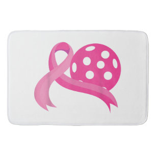 Niedliches rosa Herz-Band-Pickleball Brustkrebs Aw Badematte