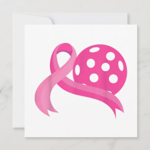 Niedliches rosa Herz-Band-Pickleball Brustkrebs Aw Einladung