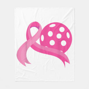 Niedliches rosa Herz-Band-Pickleball Brustkrebs Aw Fleecedecke