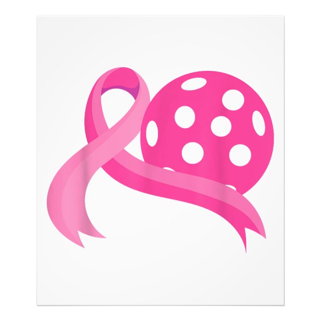 Niedliches rosa Herz-Band-Pickleball Brustkrebs Aw Fotodruck (Vorne)