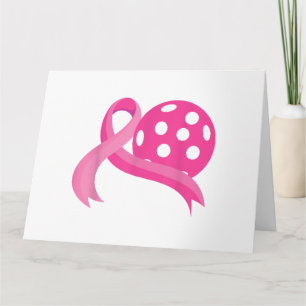 Niedliches rosa Herz-Band-Pickleball Brustkrebs Aw Karte