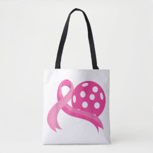 Niedliches rosa Herz-Band-Pickleball Brustkrebs Aw Tasche