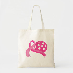 Niedliches rosa Herz-Band-Pickleball Brustkrebs Aw Tragetasche