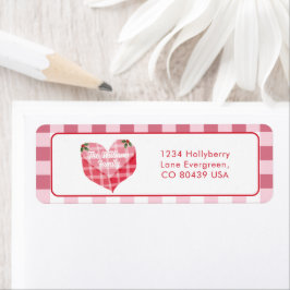 Niedliches rosa Herz Gingham Karierte Rückgabe