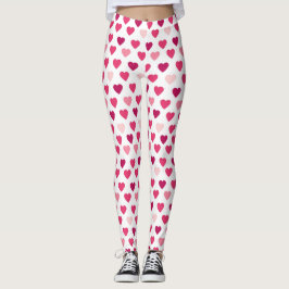 Niedliches rosa Herz-Liebe-Muster Leggings