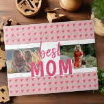 Niedliches rosa Herz Muster Best Mama 2 Foto<br><div class="desc">Niedliches rosa Herz Muster Best Mama 2 Foto Puzzle. Handgezeichnet rosa Herzen mit rosa Punkten. Fügen Sie Ihre Fotos hinzu. Sie können den Text ändern. Süße Sake für eine Mutter für den Muttertag.</div>