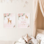 Niedliches Rosa-Kinderzimmer im Winter Bilderwand Sets<br><div class="desc">Winter niedliches Hirsche Rosa Mädchen Rosa Kinderzimmer Mauer Sets</div>