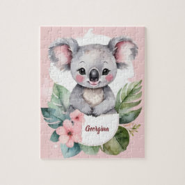 Niedliches Rosa Koala Bear Personalisiert Girl