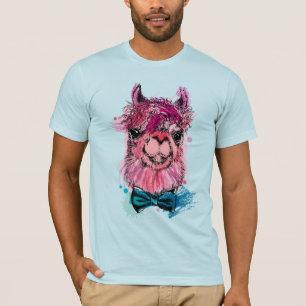 Niedliches rosa Lama T-Shirt
