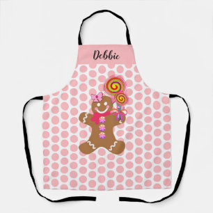 Niedliches Rosa Lebkuchen Personalisiertes Backen Schürze