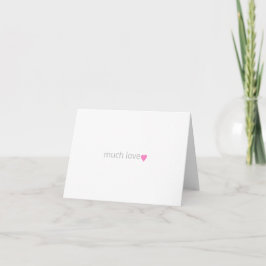Niedliches Rosa Liebe Herz Dankeskarte