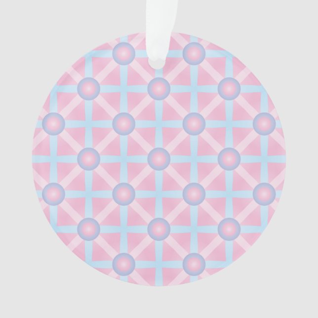 Niedliches rosa, Lila und hellblaues Muster Ornament (Vorderseite)