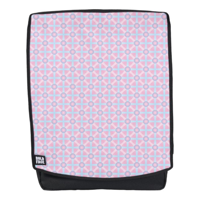 Niedliches rosa, Lila und hellblaues Muster Rucksack (Vorderseite)