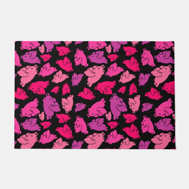Niedliches rosa Muster Fußmatte (Vorderseite)