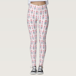 niedliches rosa Muster gürteleigene Leggings