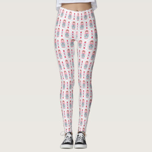 niedliches rosa Muster gürteleigene Leggings