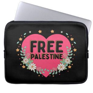 niedliches rosa Palästina-Herzdesign Laptopschutzhülle