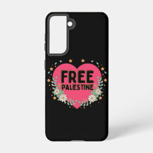 niedliches rosa Palästina-Herzdesign Samsung Galaxy Hülle