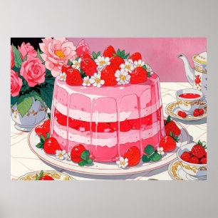 Niedliches rosa Poster