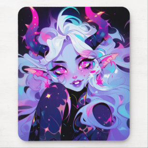 Niedliches Rosa, Schwarz und Weißer Koakuma Kleine Mousepad