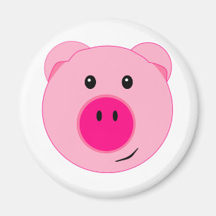 Niedliches rosa Schwein Magnet