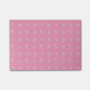 Niedliches rosa Schweinmuster Post-it Klebezettel