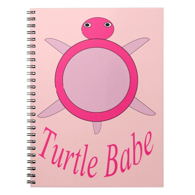 Niedliches rosa Turtle Babe Notebook Notizblock (Vorderseite)