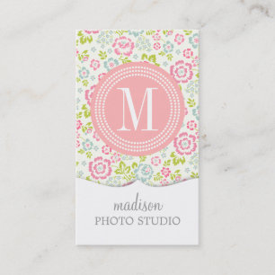 Niedliches rosa u. blaues Girly mit Visitenkarte