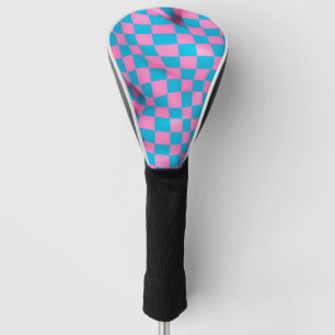 Niedliches rosa und blaues Abstraktes Prüfplatinen Golf Headcover