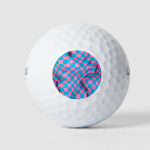 Niedliches rosa und blaues Abstraktes Prüfplatinen Golfball