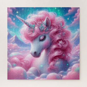 Niedliches Rosa und blaues Einhorn