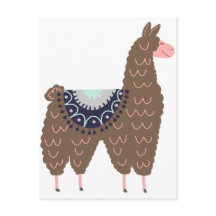 Niedliches Rosa und brauner Llama