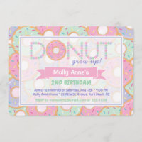 Niedliches Rosa und Lila Donut wachsen auf Geburts