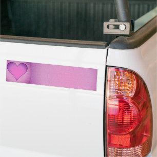 Niedliches Rosa und Lila Herz Autoaufkleber