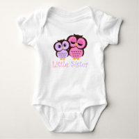Niedliches Rosa und Lila Owls Kleine Schwester