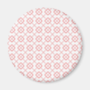 Niedliches Rosa und Weiße Girlande Muster Magnet