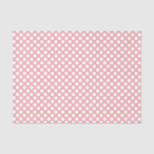 Niedliches rosa und weiße Punkt - Gewebepapier Seidenpapier (Vorderseite)