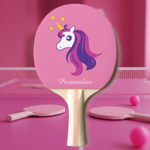 Niedliches rosa UnicornTischtennis Ping pong Tischtennis Schläger