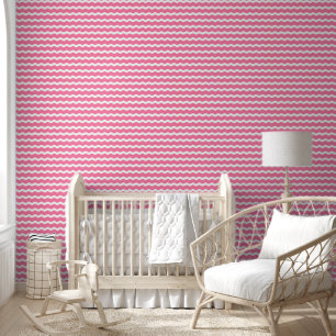 Niedliches rosa Wavy Ric Rac Strickmuster Tapete