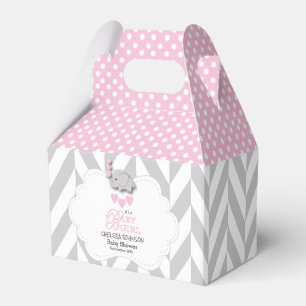 Niedliches rosa, weißes und graues Elefant 🐘 Geschenkschachtel