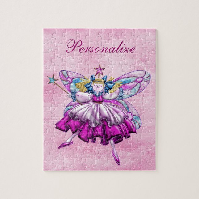 Niedliches rosa Zuckerpflaumen-Fee-Puzzlespiel (Vertikal)