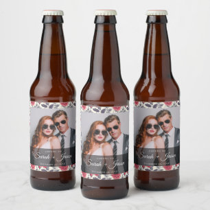 Niedliches Rose-Bier-Etikett Bierflaschenetikett