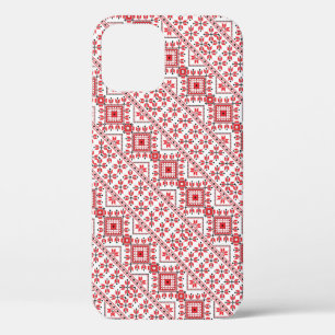 Niedliches, rot dekoratives ukrainisches Muster Case-Mate iPhone Hülle