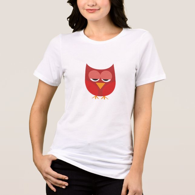 Niedliches Rot-Gelb-Cartoon Tri-Blend Shirt (Vorderseite)
