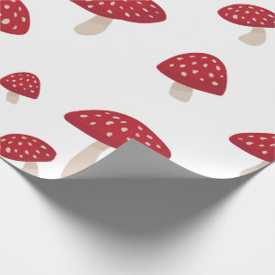 Niedliches Rot-Toadstol-Mushroom-Umschlagpapier Geschenkpapier