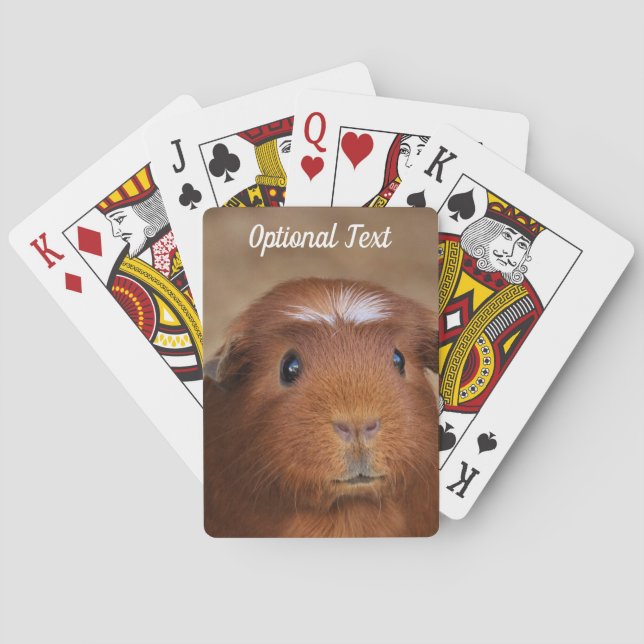 Niedliches Rot und Weiß Guinea Spielkarten (Rückseite)
