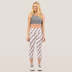 Niedliches Rotes Eichhörnchen mit Cartoon Capri Leggings