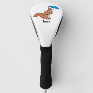 Niedliches Rotes Eichhörnchen mit Cartoon Golf Headcover