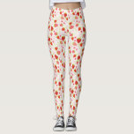 Niedliches Rotes Erdbeeren Fruchtmuster Leggings<br><div class="desc">Diese Leggings sind mit einer Erdbeere und einer Blume in Rot und Rosa geschmückt. Ein lustiges,  stilvolles Obstmuster für Mädchen. Entworfen für Sie von BlackBerry Boulevard.</div>